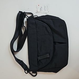 Lululemon All Night Festival Crossbody Bag Black with Black Hardware 5L